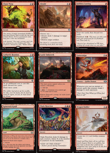 Red commander deck - red, staples